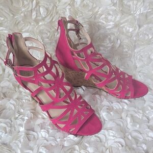 Women's Hot Pink Wedges Size 9